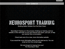 Tablet Screenshot of neurosporttraining.com